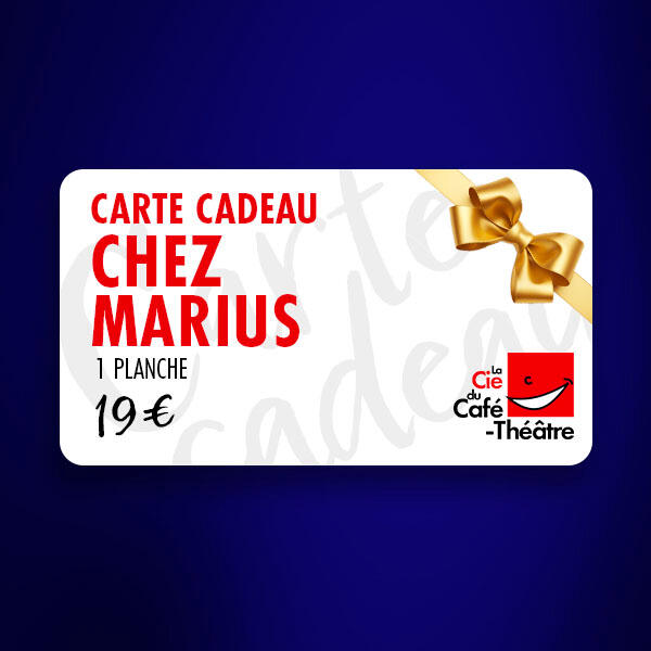 Carte Cadeau "Chez Marius" 1 planche