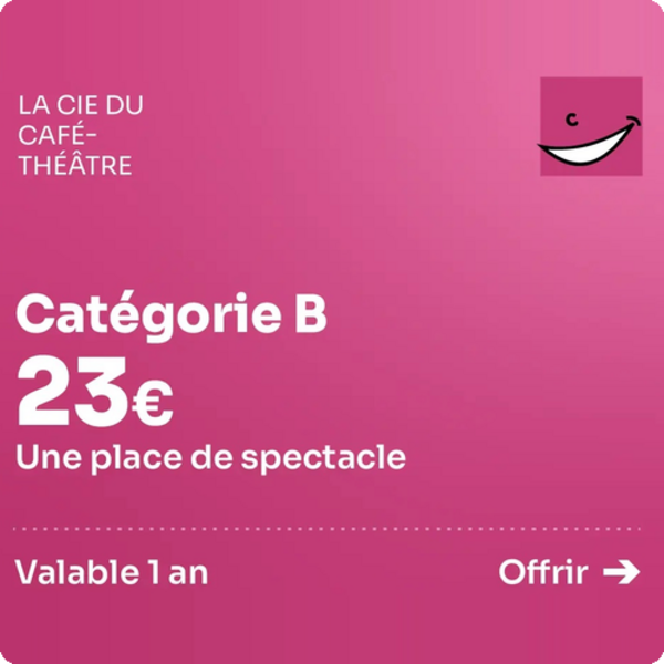 Carte cadeau Catégorie B